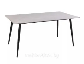 Стол обеденный SIGNAL RION серый лак/черный 160/90