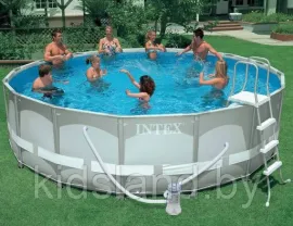 Каркасный бассейн 366x122см Intex, 28718 фильтр-насос 3785л/ч, лестница