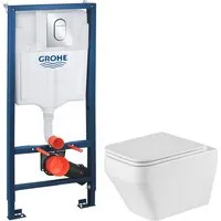 Унитаз подвесной Grossman GR-4410SQ GROHE Rapid SL 39504000 (с кнопкой)