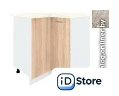 Шкаф напольный Кортекс-мебель Корнелия Лира НШУ угловой (дуб сонома/марсель)