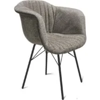 Стул с подлокотниками Sheffilton SHT-ST31-C1/S64 (пепельный/черный муар)