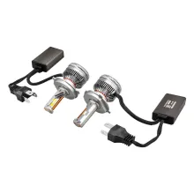 Автолампа диод H4 P43t 12V 170W 15000Лм SKYWAY вентилятордрайвер SENATOR PRO 6500К Белая коробка