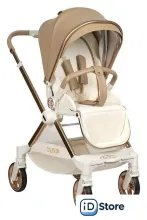 Коляска прогулочная книга Farfello Olivia (кварцевый песок)