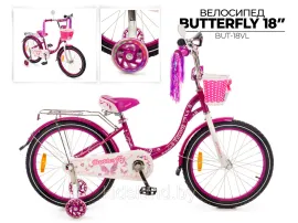 Детский велосипед Favorit Butterfly 18" фиолетовый