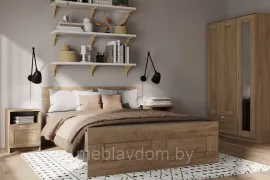 Кровать Сириус двойная 160х200 сонома