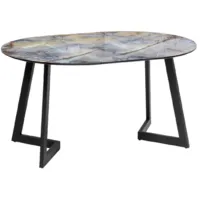 Обеденный стол Woodville Алингсос 100-140х100х76 / 532385 (магеллан/черный)