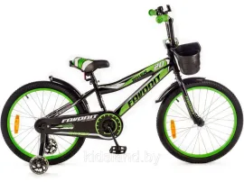 Детский велосипед Favorit Biker 20"" салатово-черный