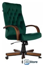 Офисное кресло Бюрократ T-9928WALNUT Fabric (зеленый Italia Green/дерево)