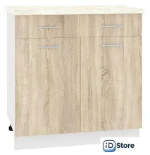 Шкаф напольный Кортекс-мебель Корнелия Лира НШ80р1ш (дуб сонома/королевский опал)