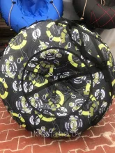 Надувная ватрушка (тюбинг, надувные санки), диаметр 120 см "Желтые круги"
