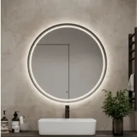 Зеркало Континент Tior Black LED D90 (черный)