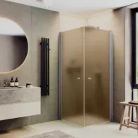 Душевой уголок MaybahGlass MGY-1301-5 (бронзовое матовое стекло/хром матовый)