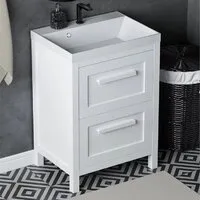 Мебель для ванных комнат Vela Тумба под умывальник Vela Фаворит массив 60Н (белый) TU67103