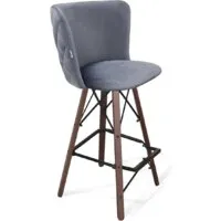 Стул Sheffilton SHT-ST36-3/S80 (нейтральный серый/темный орех/черный)