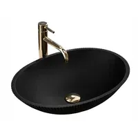 Умывальник Rea Della black matt U0274