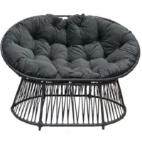 Кресло садовое Craftmebel Мамасан Премиум (графит/серый)