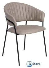 Стул с подлокотниками Алвест AV 433 (песочная замша Kiprus 03/черный)