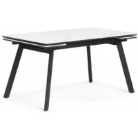 Обеденный стол Notta Норман 120-180х80 (snow alpin white/black)