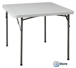 Стол AksHome складной пластиковый квадратный 86 (белый)