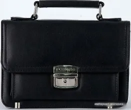 Мужская сумка Poshete 250-9623-BLK (черный)