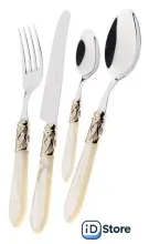 Набор столовых приборов Bugatti Aladdin ALDAM-S4250 (24 пр, хром/слоновая кость/золото)