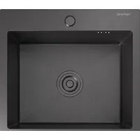 Кухонная мойка GranFest Metal нержавеющая сталь AISI 304 PVD GF-4844 графит (с сифоном)