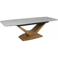 Кухонный стол Signal Dolce ceramic statuario venato 180-240/95/76 (белый/дуб)