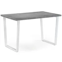 Обеденный стол Woodville Лота Лофт 120 25 мм / 489669 (бетон/белый матовый)