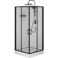 Душевая кабина AM.PM Above 90x90 W9XC-403-9090BT (черный матовый/прозрачное стекло)
