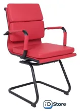 Офисное кресло AksHome Indigo CF (экокожа, красный/черный)