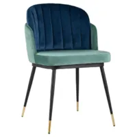 Стул Stool Group Пенелопа / FDC8054 FUT-70 FUT-40 (велюр мятный/синий)