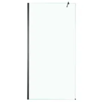 Душевая стенка душевой панелью Saniteco Walk-In SN-W6TB120 LYPA-3 (черный/панель черная матовая)