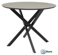 Кухонный стол Аврора Мехико 3Д D950 (мрамор светлый/черный матовый)