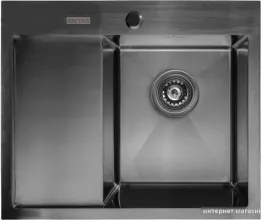 Кухонная мойка ARFEKA AF 650505 R Black PVD Nano