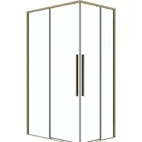 Душевой уголок Grossman Galaxy 110x80x195 300.K33.01.1180.32.00 (золото сатин/прозрачное стекло)