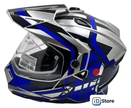 Мотошлем AIM JK802S 802-012-XL (XL, синий/серый/черный)