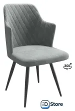 Стул Мамадома Freddy-R1 360 (k10 Антрацит замша Lux/черный)