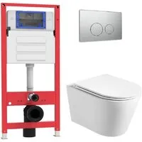 Унитаз подвесной Oliveeka OL-MQ-003 OL-6016 OL-R22-BN (никель матовый)