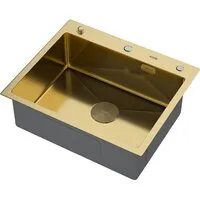 Кухонная мойка ARFEKA Eco AR 600500 POP-UP GOLD PVD NANO