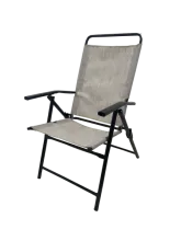Кресло складное набора Анкона (м-ц жестк.текстилен бежевый ,полимер черный)