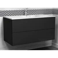 Мебель для ванных комнат Vela Тумба под умывальник Vela Бланка 100П черный матовый (открывание нажатием) TU270743