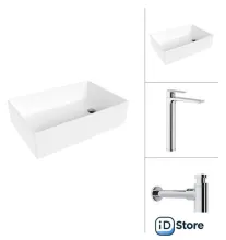 Умывальник Lauter 21518-1 Reef 21CK8678C с сифоном 21635CH (хром)