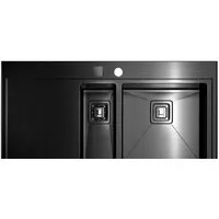 Кухонная мойка Omoikiri Akisame 100-2-GM-R 4973104 (вороненая сталь)