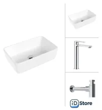 Умывальник Lauter 21674A Moon 21СK81691C с сифоном 21635CH (хром)