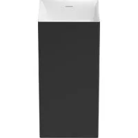 Умывальник Wellsee Pure BY Wellsee 230713000 (отдельностоящий, без отверстия под смеситель, матовый черный/глянцевый белый)