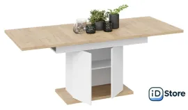 Кухонный стол Трия Детройт Тип 1 (белый/дуб крафт золотой)