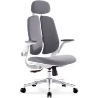 Офисное кресло SitUp Kwin White Chrome (ткань Grey/Grey)