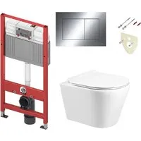 Унитаз подвесной Grado GD-W201T TECE Kit 9400412 (с кнопкой смыва)