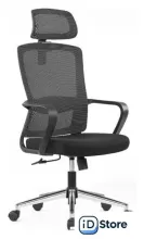 Офисное кресло SitZone U-060A (сетка/ткань, черный, крестовина хром)