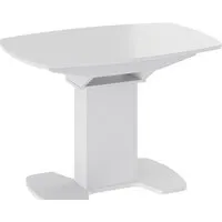 Кухонный стол Трия Портофино СМ(ТД)-105.01.11(1) (белый глянец/стекло белое)